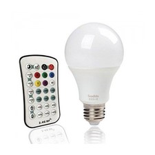 Sendida RGB   W E27 LED Light Bulb Color Changing Lamp Bulb with 2.4G RF Remote Controller RGB   White Fluorescent Light Effectiveness (12W)