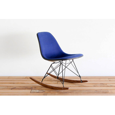 Navy Blue Eames Girard Hopsack RSR for Herman Miller Rocking Side Chair
