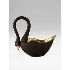 L'Objet - Black Porcelain Swan