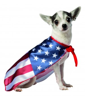 USA Flag Dog Cape Costume