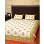 Buy Floral Printed White Cotton Bed Sheet (Set Of 3 Pcs) Online At Rajrang