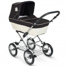 Silver Cross Sleepover Elegance Pram - Cream & Black