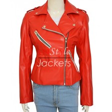 American Model Charlotte McKinney Leather Jacket