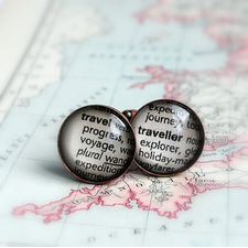 World Traveller Vintage Copper Cufflinks