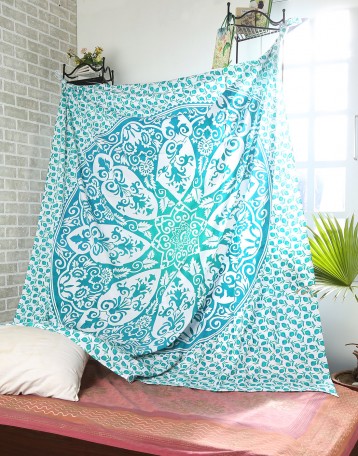Cotton Printed Green Mandal...