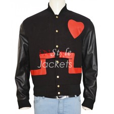 Chris Brown Singer Red Heart Varsity Jacket