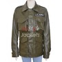 Kim Kardashian Army Green Leather Jacket