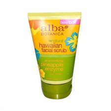 Alba botanica, face scrub pnaple enzyme, 4 oz, (pack of 1)
