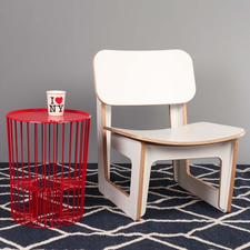 Drum Side Table Red