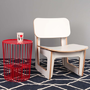 Drum Side Table Red