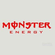 2x Monster Energy Lettering Vinyl Transfer Decal