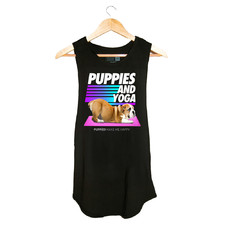 Puppies & Yoga | Women's Sleeveless - Women's Sleeveless -  - Puppies Make Me Happy - 1