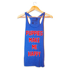 Red, White & Puppies | Women's Tank - Women's Tank -  - Puppies Make Me Happy