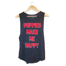 Red, White & Puppies | Women's Sleeveless - Women's Sleeveless -  - Puppies Make Me Happy - 1
