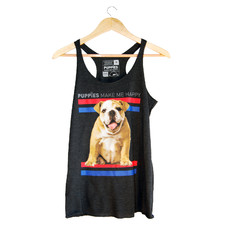 Hey Bulldog | Women's Tank - Women's Tank -  - Puppies Make Me Happy - 1