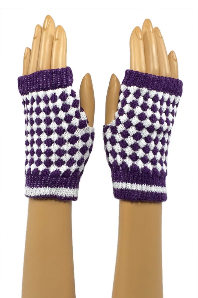 Purple and White Checkered ...