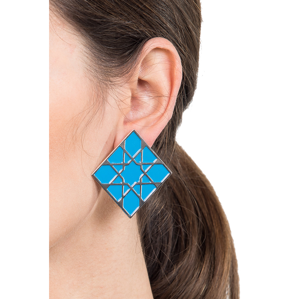 Alhambra turquoise square e...