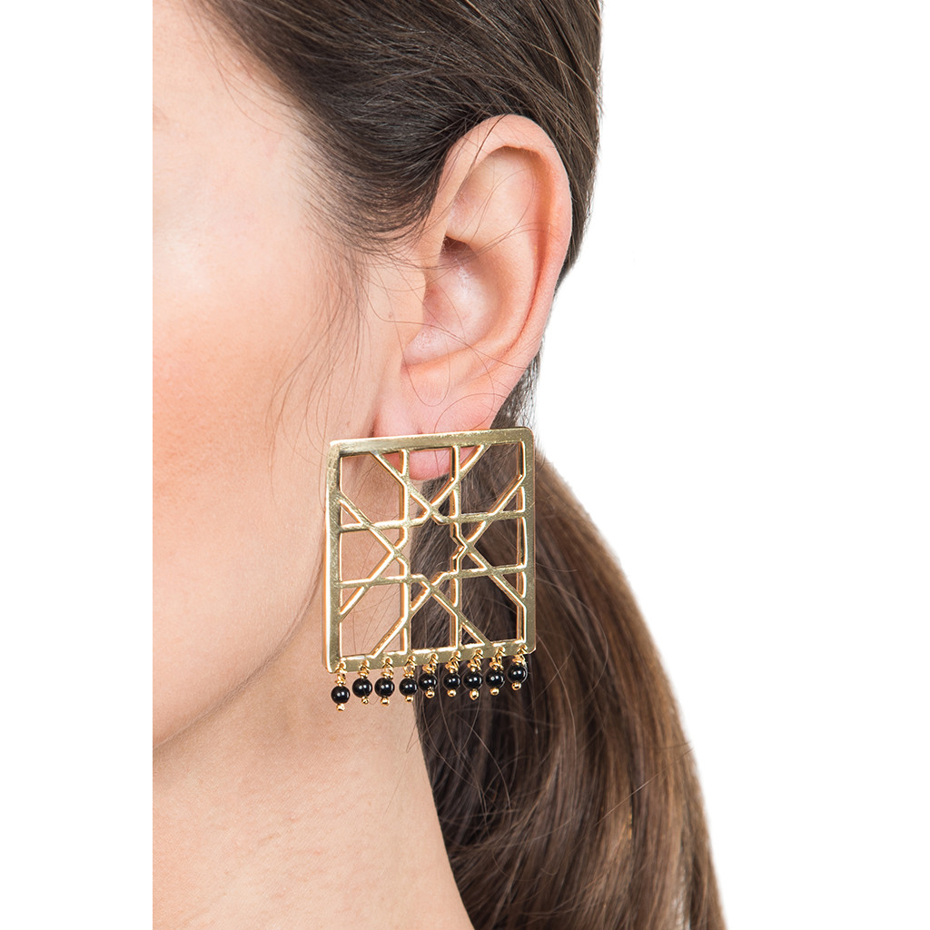 Alhambra square drop earrin...