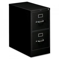 310 Series Two-Drawer, Full-Suspension File, Letter, 26-1/2d, Black by HON (Catalog Category: Furniture amp; Accessories / File Cabinets)