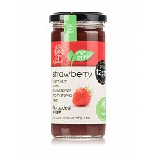 Αυθεντική μαρμελάδα φράουλα με γλυκαντικό στέβια "Γεωδή" 270g