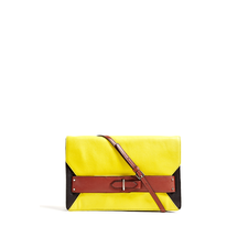 Yellow Colourblock Folio Clutch by 10 Crosby Derek Lam