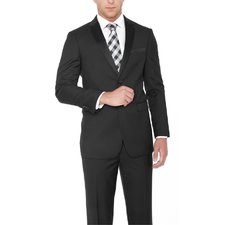 Men's Black Slim Fit tuxedo (40 Regular / 34 Waist)