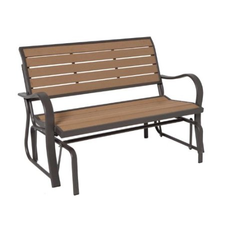Lifetime Glider Bench, Faux Wood Construction, Patio, Lawn & Garden