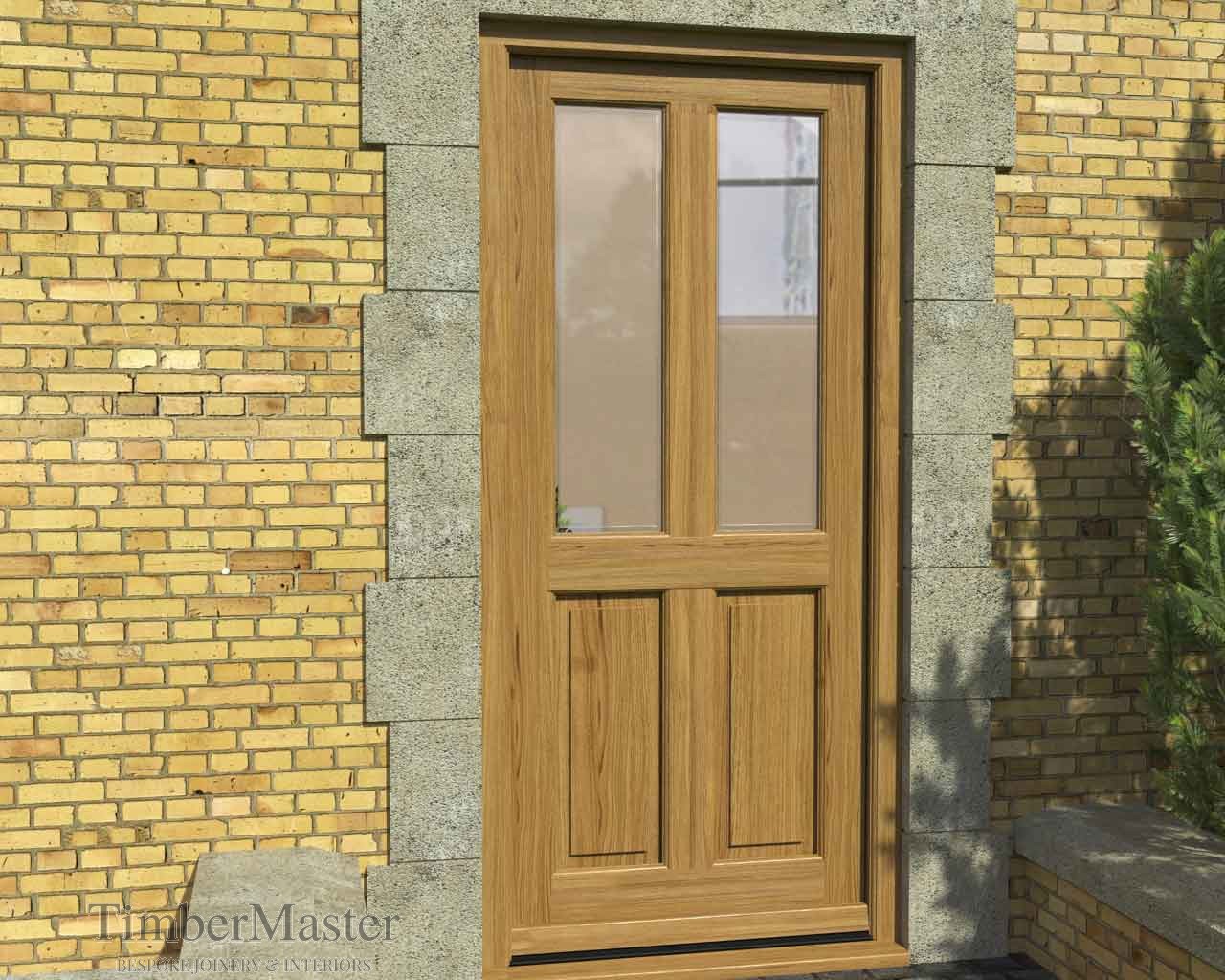 Traditional Two Panel Oak D...