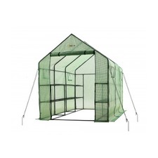Ogrow Very Spacious And Sturdy Walk-in 2 Tier 12 Shelf portable Garden Greenhouse with windows - Measures 117