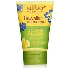 Alba botanica, sunscreen spf30 aloe vera, 4 oz, (pack of 1)