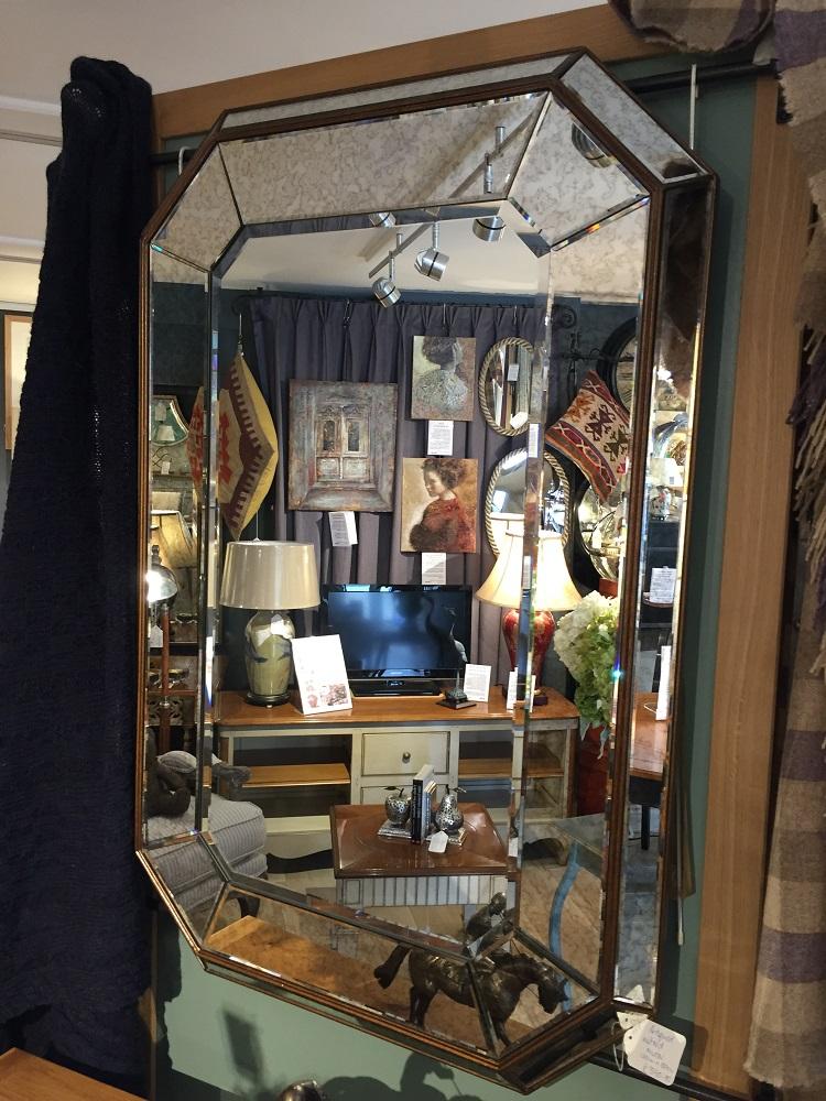 Antiqued Mitre Mirror