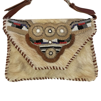 Bull Head Hair On Leather C...