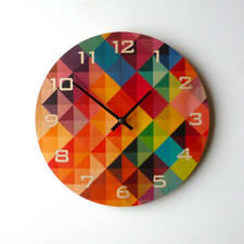 Objectify Grid2 Wall Clock With Numerals - Medium Size