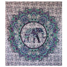 Beautiful green Elephant Printed Wall Hanging Tapestry