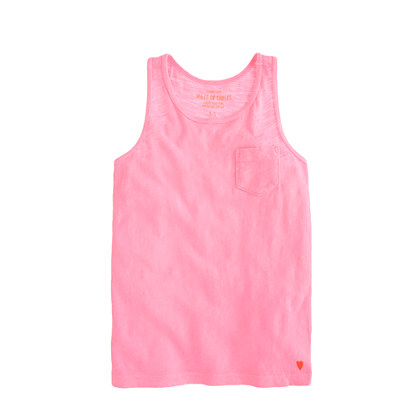 Girls' racerback tank in neon