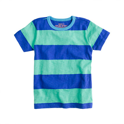 Boys' ringer tee in wide st...