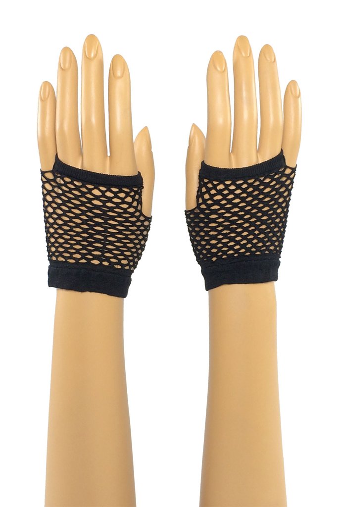 Black Wrist Length Fishnet ...