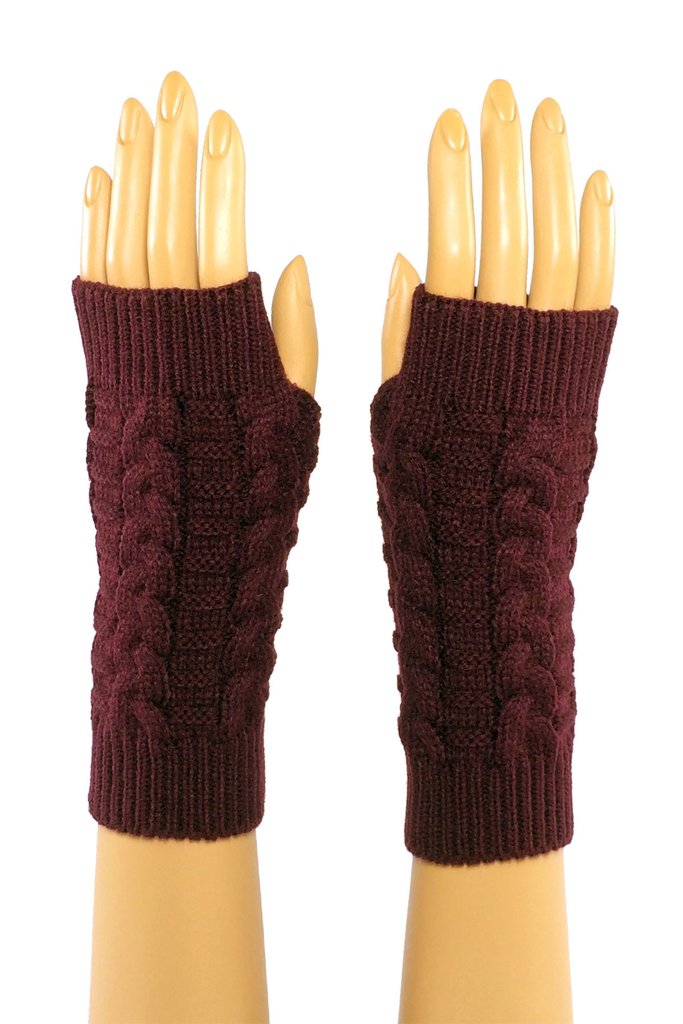 Burgundy Mid Length Knitted...