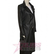 Brianna Hildebrand Deadpool Black Trench Coat