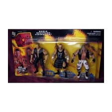 WWF Jakks Wrestlemania Action Figure 3 Pack with Shawn Michaels HHH and Headbanger WWE WCW ECW