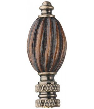 Walnut Finish Fluted Wood F...