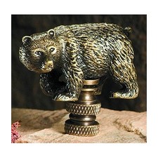 Walking Bear Finial Antique Metal B356A