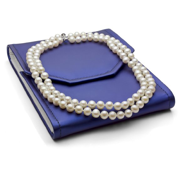 Sterling Silver 2 Rows 8-9m...