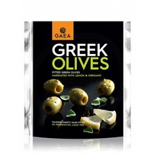 Agrinio green olives, pitted marinated with lemon & oregano "Gaea" 150g