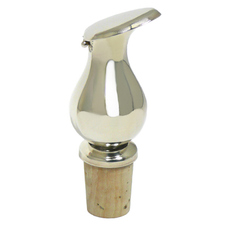 Wine Pourer, Hinged Lid (Silver Plate)