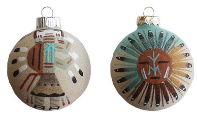 NAVAJO SANDPAINTED ORNAMENT...