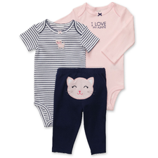 Carter's Baby Set, Baby Girls Turn Me Around 3-Piece I Love My Auntie Bodysuit, Cat Bodysuit and Pants - Kids - Macy's