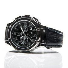 Meister Ambassador AM144CB Polished Silver/Black Watch