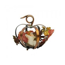 Pack Of 2 Autumn Harvest Battery Operated Led Lighted Pumpkin Candle Thanksgiving Decorations