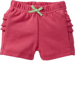 Ruffle-Back Jersey Shorts f...
